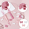 18Pcs 3 Styles Bowknot Food Grade Silicone Beads SIL-SC0003-16-6