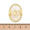 Natural Quartz Crystal & Flower Amazonite Oval Cuff Rings G-P599-01G-01-5