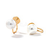 Simple and Elegant Vintage Brass Imitation Pearl Round Clip-on Earrings UF6874-5
