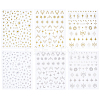 12Pcs 6 Styles Nail Art Stickers Decals FIND-SP0004-60-1
