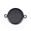 Stainless Steel Cabochon Connector Settings X-STAS-L211-04D-B-1
