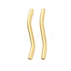 Brass Wavy Tube Beads KK-H532-36A-G-1