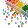 350Pcs 7 Style Baking Paint & Electroplate Glass Beads EGLA-YW0001-18-6
