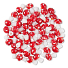 50Pcs Mushroom Handmade Lampwork Beads Strands LAMP-LT0001-06B-7