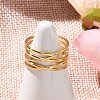 304 Stainless Steel Multilayer Open Cuff Rings RJEW-Z077-01G-04-2