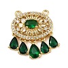 Brass Micro Pave Cubic Zirconia Pendants KK-S526-11G-B-1