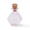 Hexagon Dollhouse Miniature Glass Cork Bottles Ornament AJEW-F058-01J-1