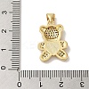 Rack Plating Brass Micro Pave Clear Cubic Zirconia Pendants KK-P268-05-4