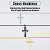 9Pcs 9 Style Stainless Steel & Alloy Cross Pendant Necklaces Set NJEW-FI0001-21-4