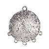 Flat Round Tibetan Style Alloy Chandelier Components PALLOY-I116-02AS-2