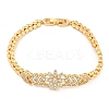 Golden Brass Micro Pave Cubic Zirconia Link Bracelets BJEW-P314-A04-G-1