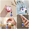 18Pcs Handmade Evil Eye Lampwork Bead & Natural Black Agate Pendant Decorations HJEW-CA00078-7