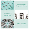 210Pcs 6 Styles Tibetan Style Alloy Spacer Beads FIND-HY0003-56-5
