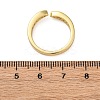 Brass Micro Pave Cubic Zirconia Open Cuff Rings for Women LS-RJEW-G341-03G-02-5