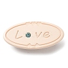 Oval with Word Love Resin Alligator Hair Clips PHAR-D015-01E-1