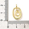 Brass Micro Pave Cubic Zirconia Pendants ZIRC-P123-01G-O02-3
