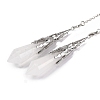 Natural Quartz Crystal Pointed Dowsing Pendulum Big Pendants G-H285-06P-A25-2