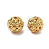 Brass Micro Pave Cubic Zirconia Beads KK-D224-12G-1