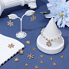 16Pcs 4 Styles Christmas Brass Micro Pave Cubic Zirconia Pendants KK-SC0006-95-4