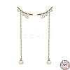 925 Sterling Silver Clip-on Earring EJEW-P231-29G-3