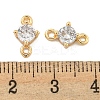 Rack Plating Brass Pave Clear Cubic Zirconia Links KKB-L215-047A-LG-3