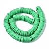 Flat Round Handmade Polymer Clay Beads CLAY-R067-12mm-06-3
