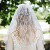 Nylon Mesh Bridal Veils with Hair Comb AJEW-WH0258-993-5