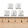 Square Brass Crystal Rhinestone Spacer Beads RB-R031-42-2