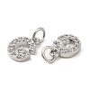 Brass Micro Pave Grade AAA Cubic Zirconia Charms LS-ZIRC-P067-11P-G-NR-3