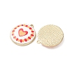 Plating Eco-Friendly Printed Alloy Pendants AL-CBAE25B-01A-G-3