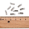 Tarnish Resistant 201 Stainless Steel Fold Over Crimp Cord Ends X-STAS-R055-07-4