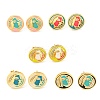 Human Shape Real 18K Gold Plated Brass Stud Earrings EJEW-L269-062G-1