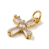 Rack Plating Brass Micro Pave Cubic Zirconia Pendants KK-A200-16G-2