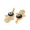 Brass Micro Pave Cubic Zirconia Pendants ZIRC-F136-02G-03-3