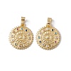 Brass Micro Pave Cubic Zirconia Pendants KK-E068-VC060-2