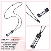 1Pc Column Glass Urn Ashes Necklaces NJEW-DR0001-05EB-3