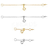 6Pcs 6 Style Brass Cable Chain Necklace Making FIND-AB00047-1