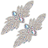 Flower Glass Seed Cloth Sew on Appliques PATC-WH0008-92B-1