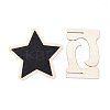 Star Wooden Mini Chalkboard Signs AJEW-M035-08-1