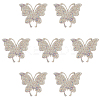 7Pcs Butterfly Hotfix Rhinestone Iron on/Sew On Patches DIY-DR0002-04B-1