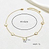 Golden 201 Stainless Steel Flower Pendant Necklace for Women WB0068-1-1