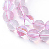 Synthetic Moonstone Beads Strands G-R375-6mm-B12-1