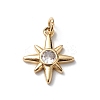Rack Plating Brass Micro Pave Cubic Zirconia Pendants KK-E003-31G-1