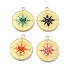 304 Stainless Steel Enamel Rhinestone Pendants STAS-L283-38G-1