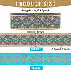 Ethnic Style Embroidery Polyester Ribbons OCOR-WH0077-32-2