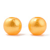 Spray Painted ABS Plastic Imitation Pearl Beads OACR-T015-05A-18-2