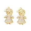 Rack Plating Brass Clear Cubic Zirconia Pendants KK-S379-09G-B-1