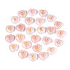 26Pcs 26 Styles Natural Rose Quartz Heart Beads G-T144-A03-1