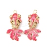 Brass Micro Pave Cubic Zirconia Pendants KK-D019-30A-G-1