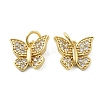 Brass Micro Pave Cubic Zirconia Pendants KK-C092-22D-G-1